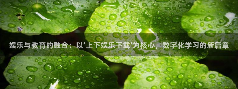 众腾娱乐：娱乐与教育的融合：以‘上下娱乐下载’为核心，数字化学习的新篇章